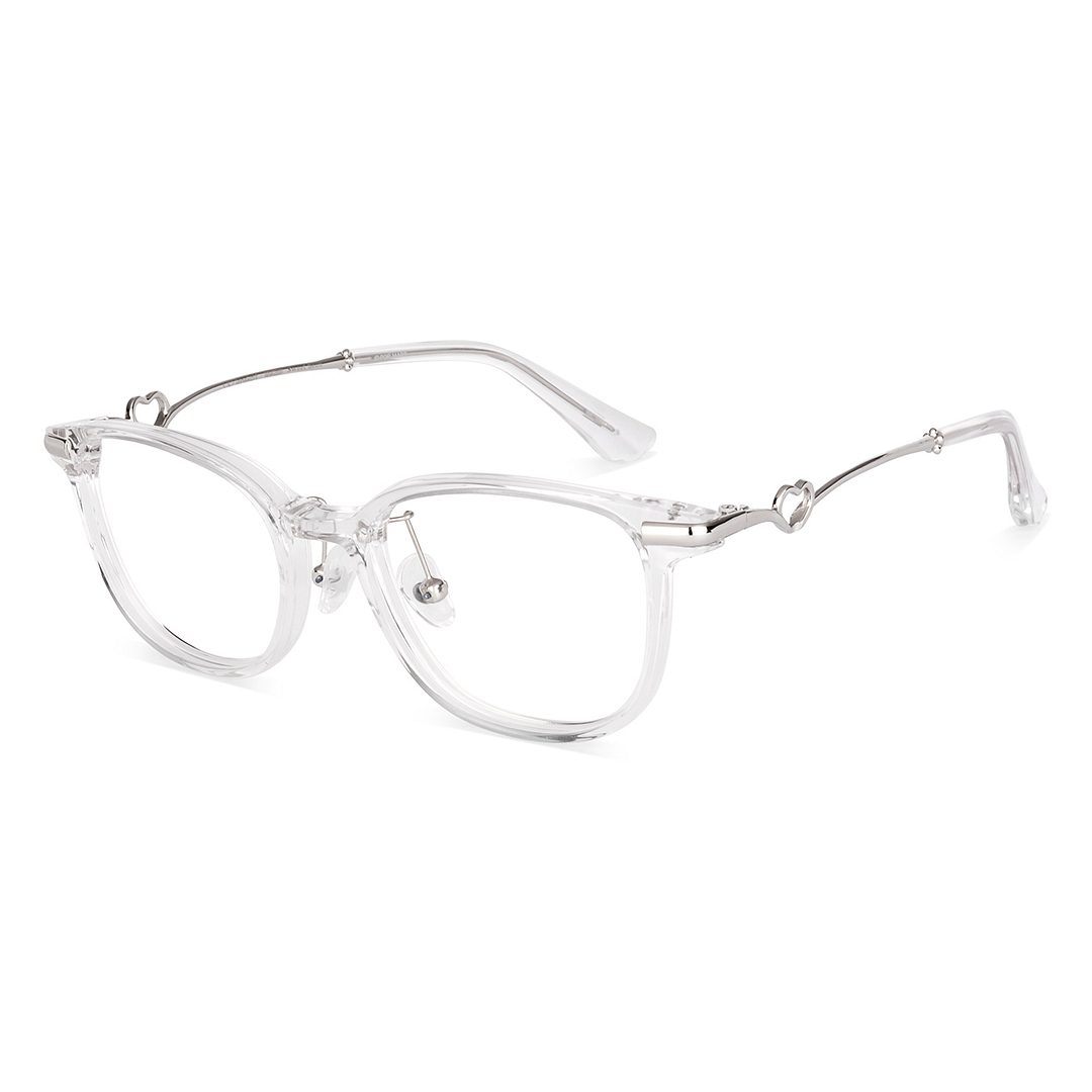 Lenskart Crystal Transparent Full Rim Square left side