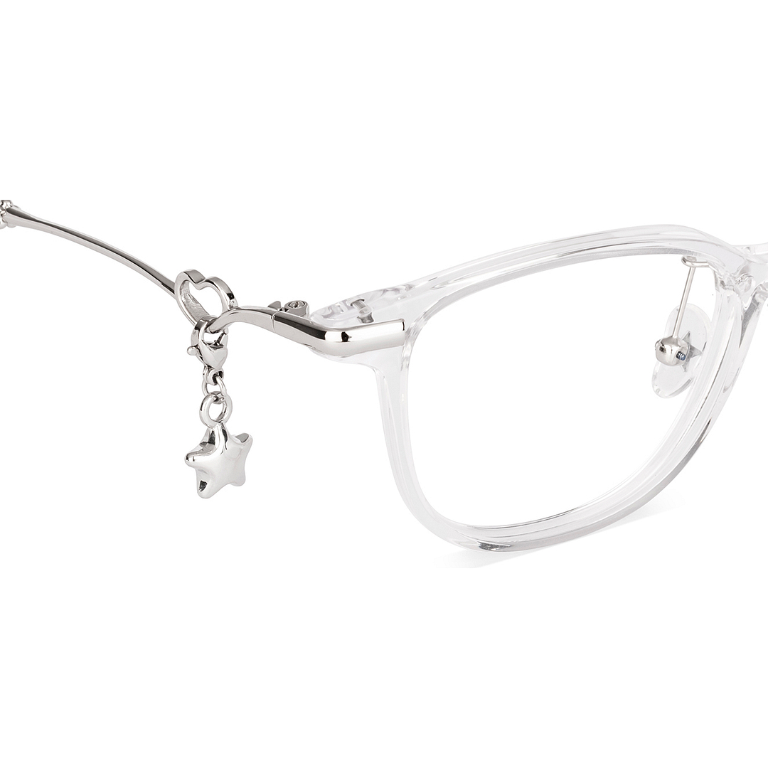 Lenskart Crystal Transparent Full Rim Square left side