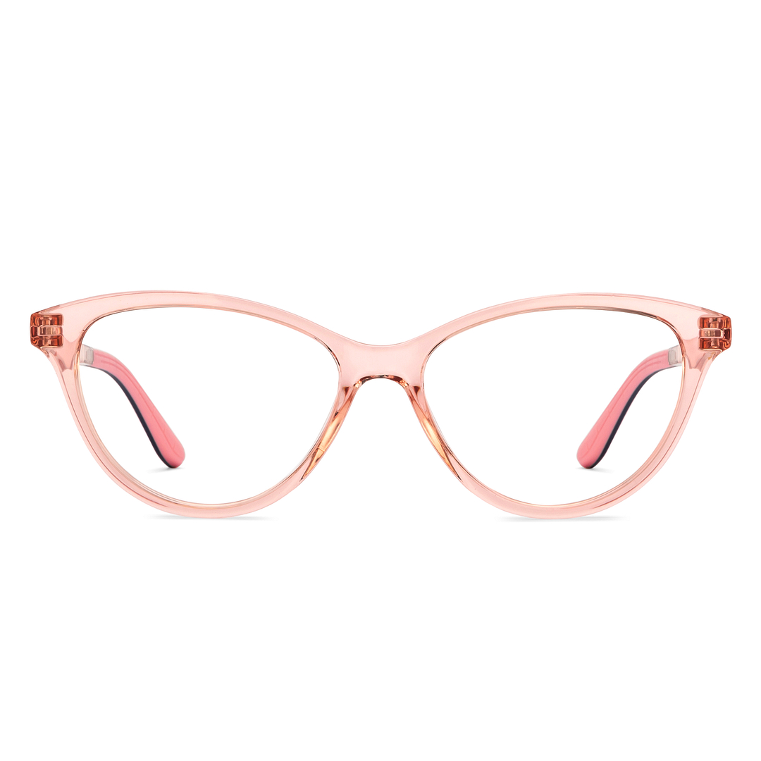 Lenskart Air Online Pink Transparent Full Rim Cat Eye right side