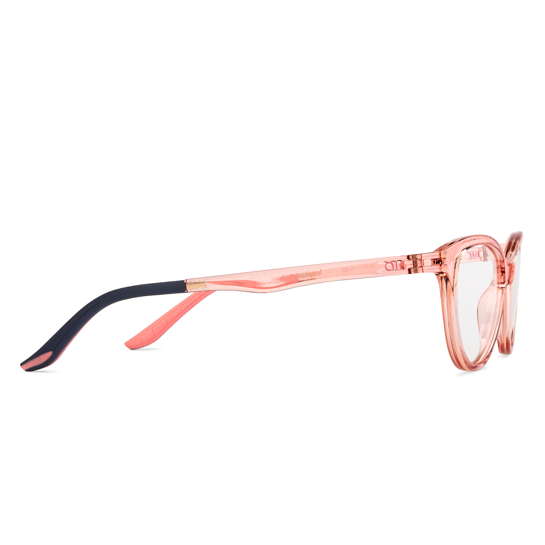Lenskart Air Online Pink Transparent Full Rim Cat Eye left side