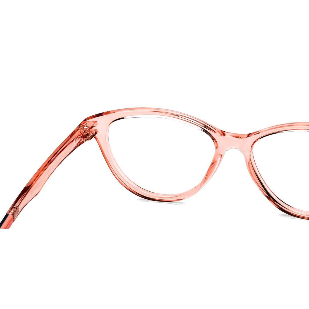 Lenskart Air Online Pink Transparent Full Rim Cat Eye right side