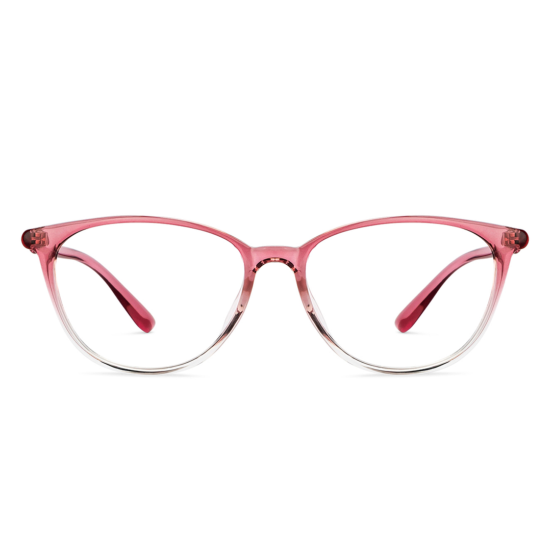 Lenskart Air Online Pink Transparent Full Rim Cat Eye left side