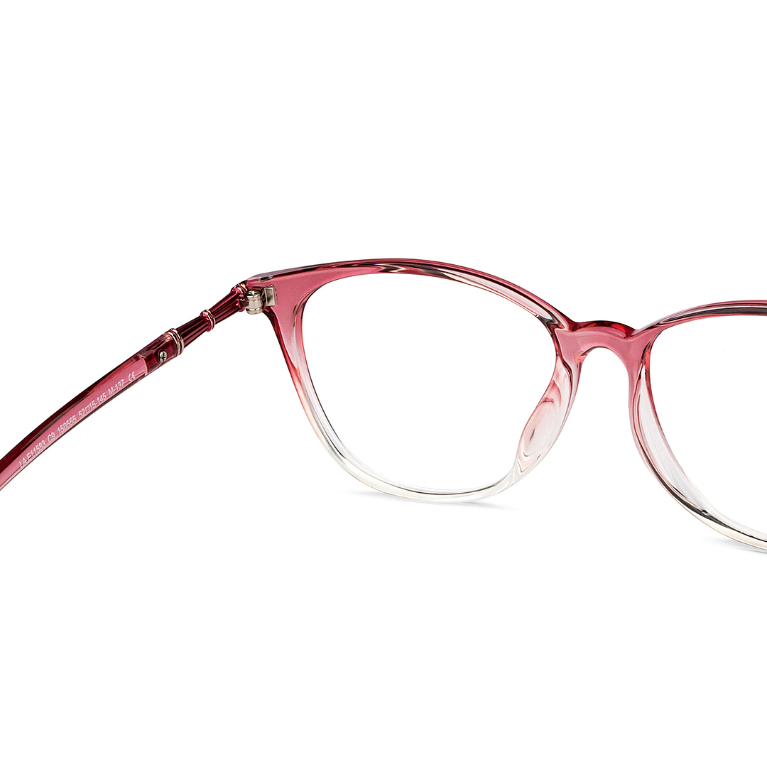 Lenskart Air Online Pink Transparent Full Rim Cat Eye right side