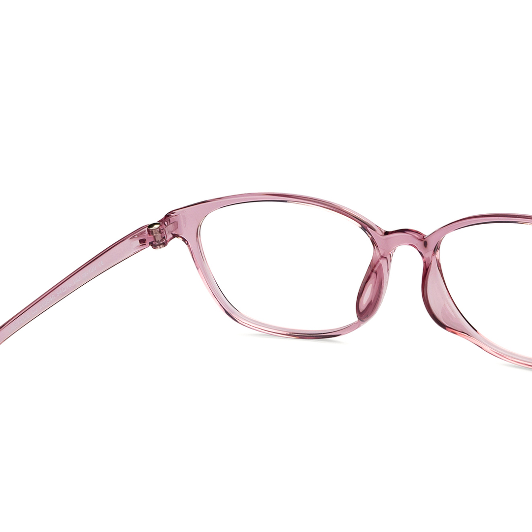 Lenskart Air Online Pink Transparent Full Rim Cat Eye right side
