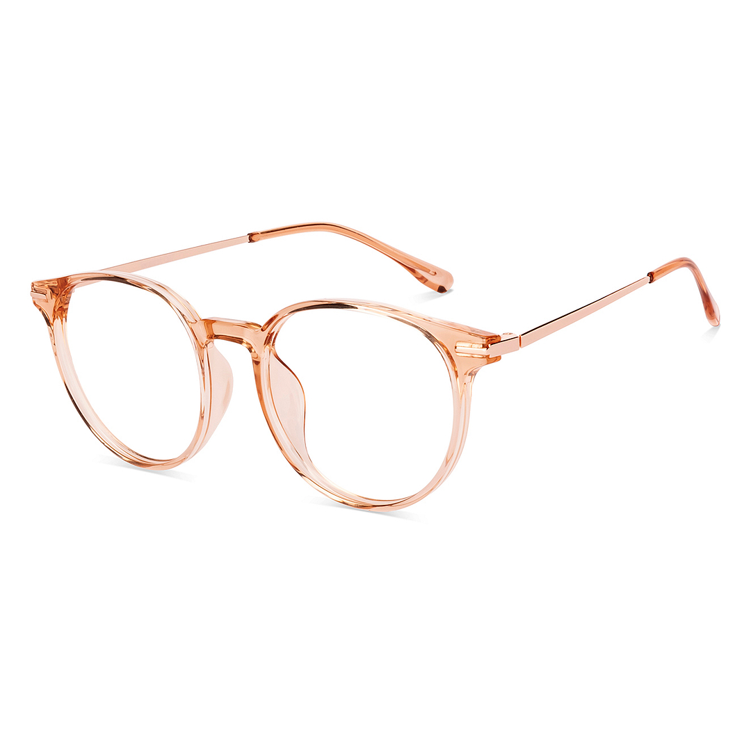 Lenskart Air Pink Transparent Full Rim Round left side