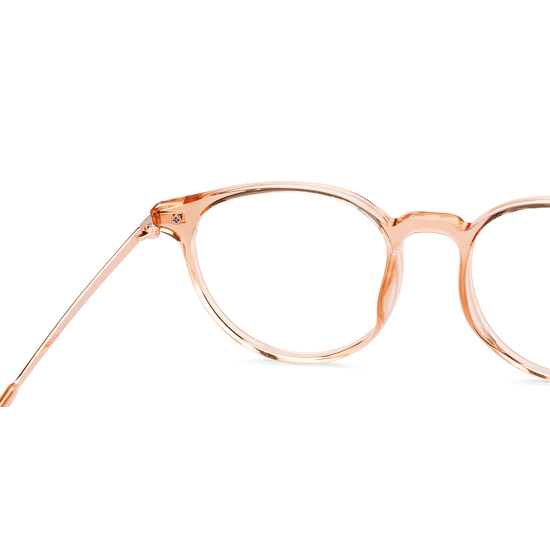 Lenskart Air Pink Transparent Full Rim Round right side