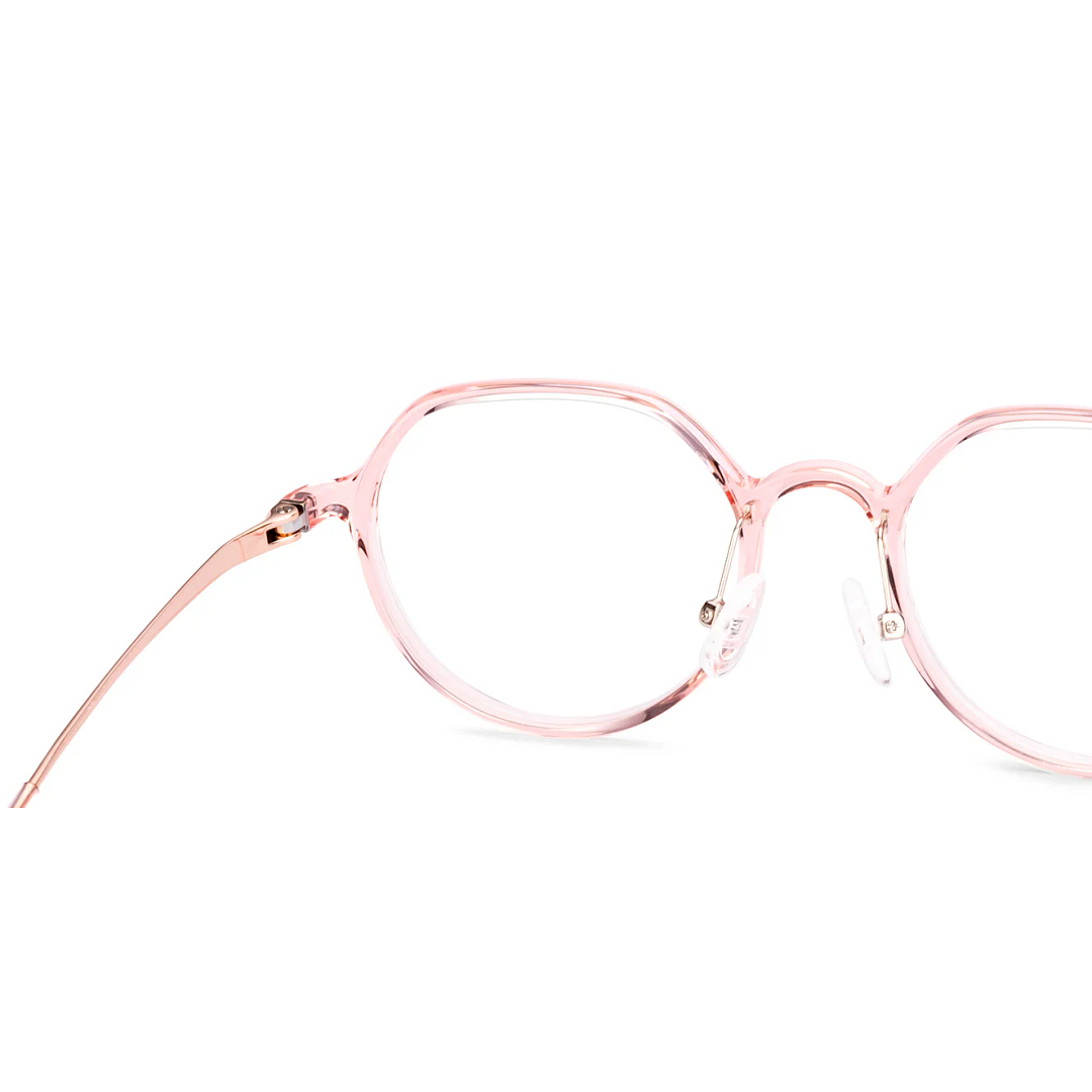 Lenskart Pink Transparent Full Rim Round right side