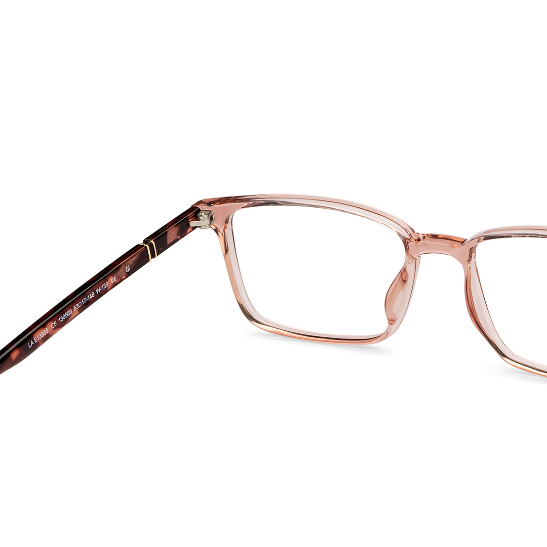 Lenskart Air Online Pink Transparent Full Rim Rectangle right side