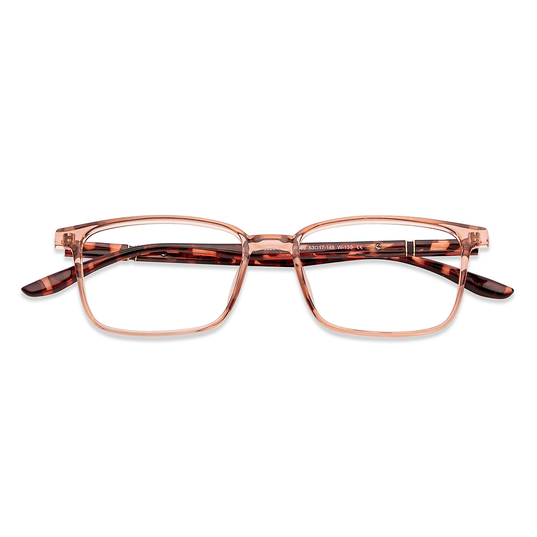 Lenskart Air Online Pink Transparent Full Rim Rectangle left side