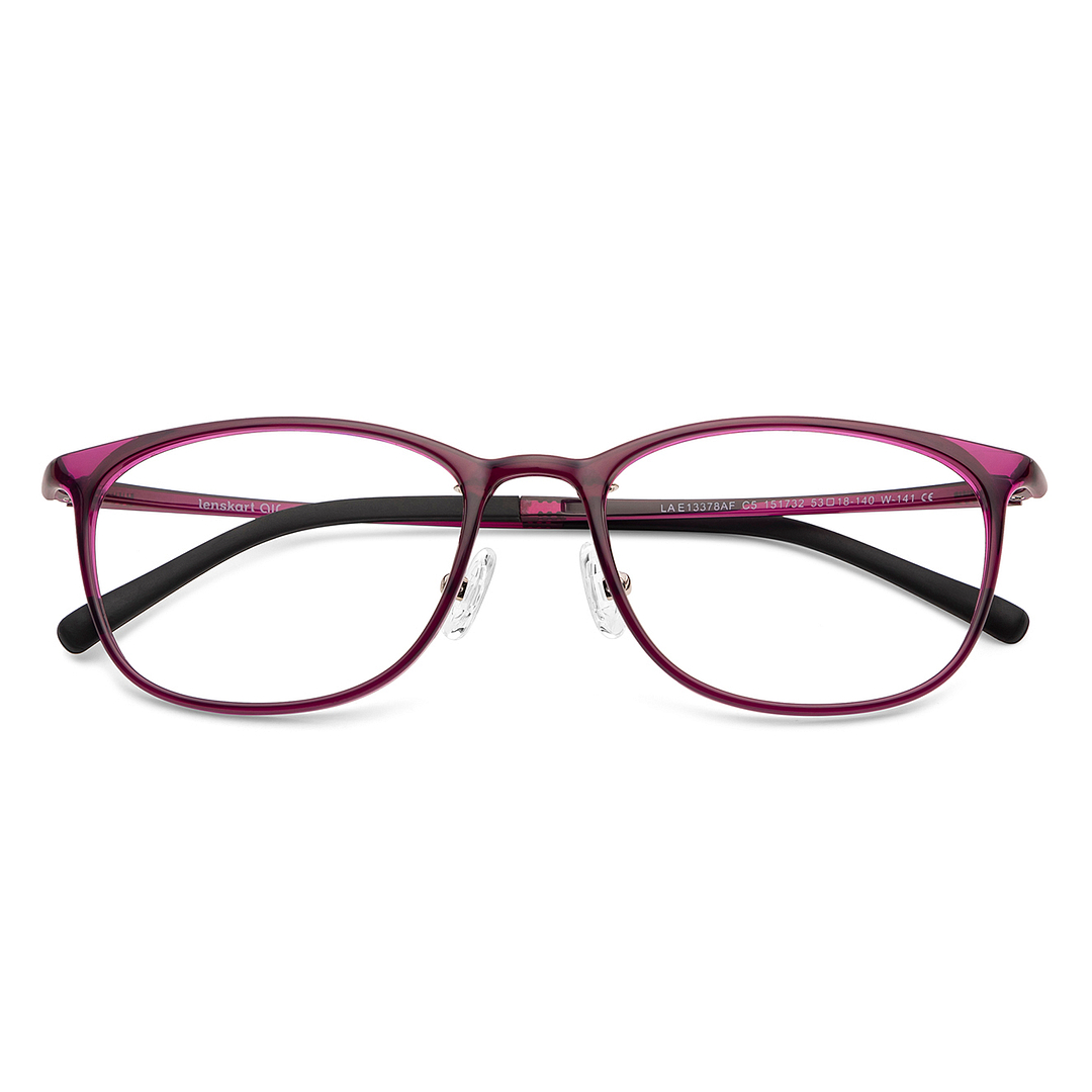 Lenskart Air Online Purple Full Rim Rectangle left side