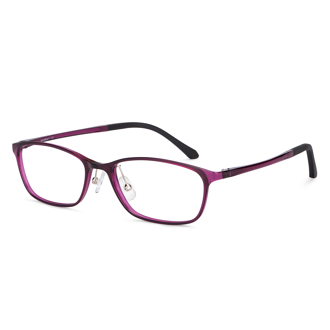 Lenskart Air Online Purple Full Rim Rectangle left side