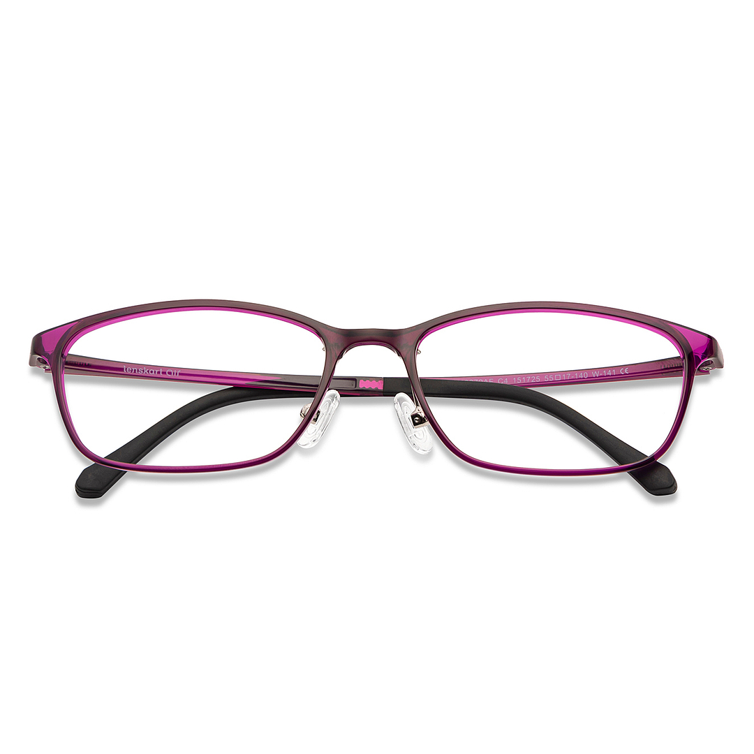 Lenskart Air Online Purple Full Rim Rectangle left side