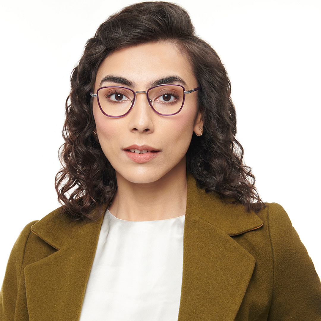 Lenskart Studio Online Purple Full Rim Cat Eye right side