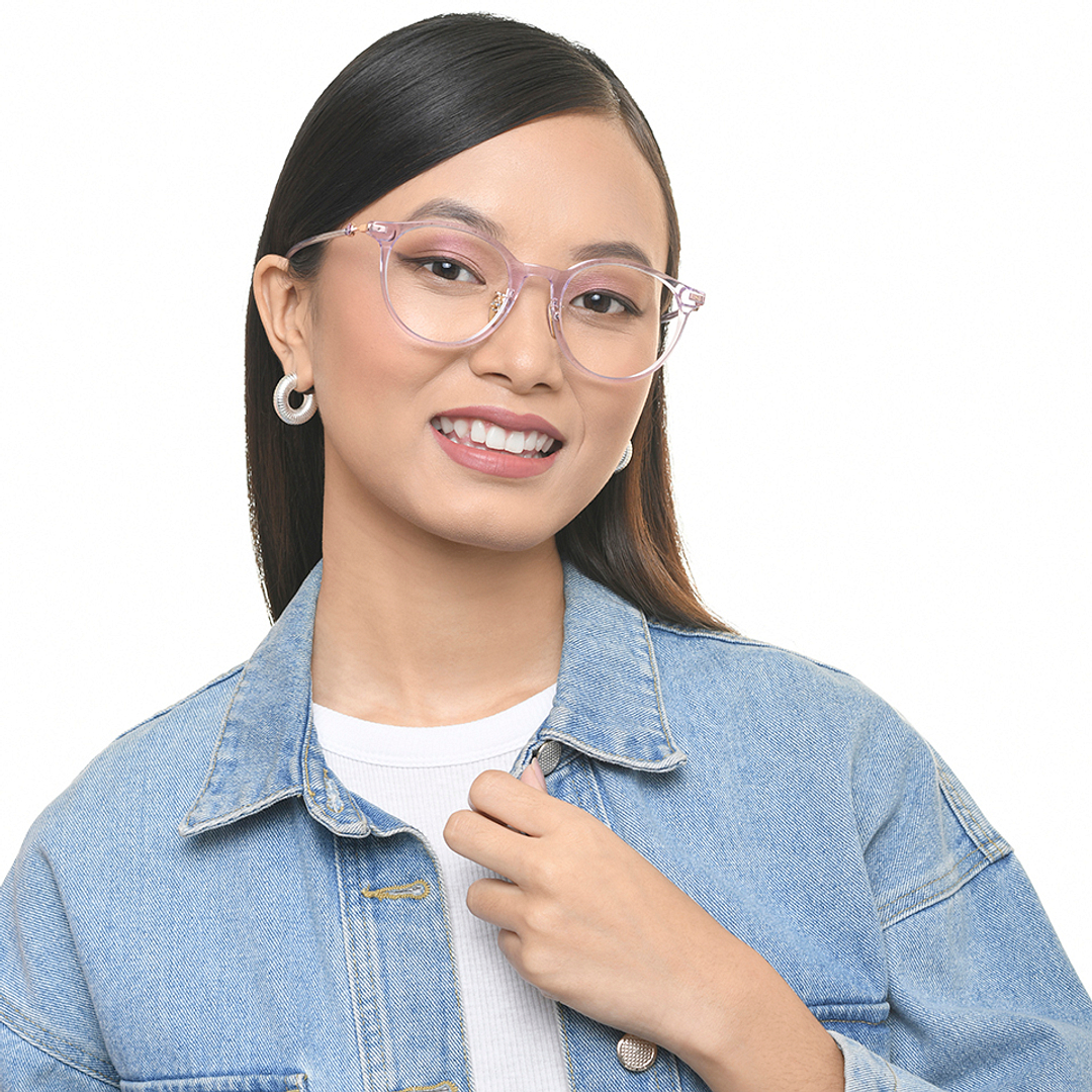 Lenskart Purple Full Rim Round left side