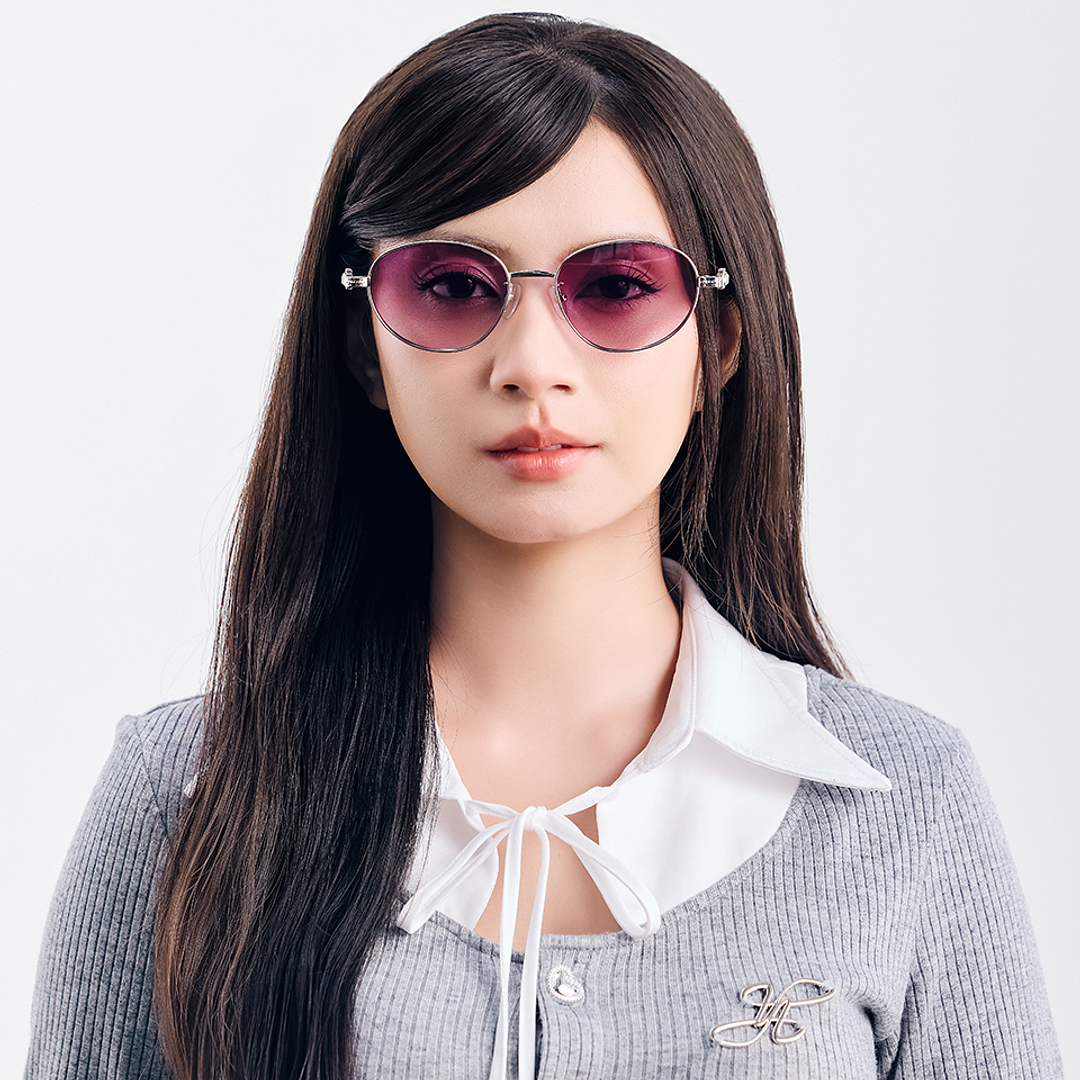 Lenskart STUDIO Silver Full Rim Round left side