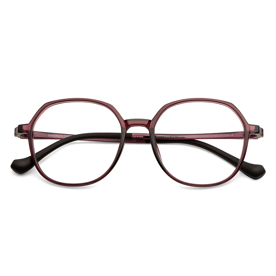 Lenskart Air Purple Full Rim Geometric left side