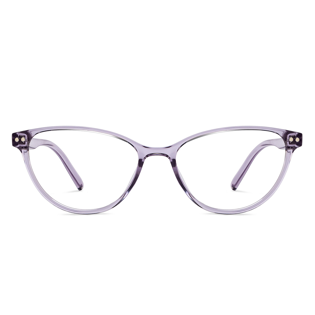 Lenskart Air Online Purple Transparent Full Rim Cat Eye right side