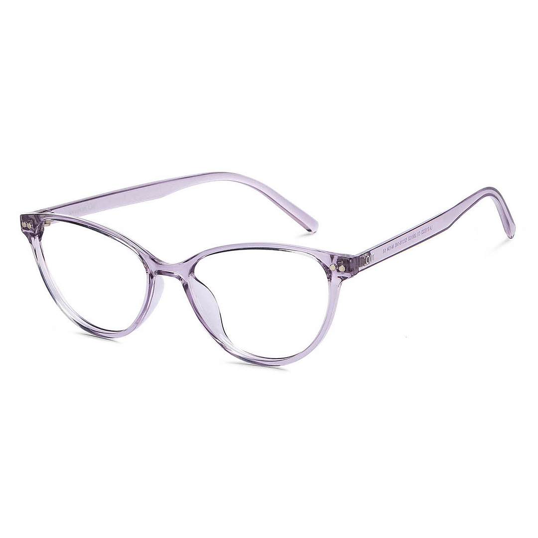 Lenskart Air Online Purple Transparent Full Rim Cat Eye left side