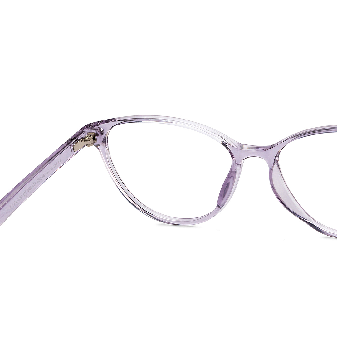 Lenskart Air Online Purple Transparent Full Rim Cat Eye right side