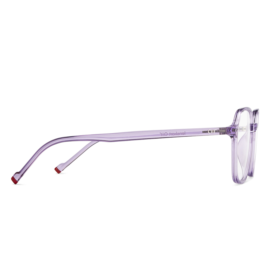 Lenskart Air Online Purple Transparent Full Rim Geometric left side