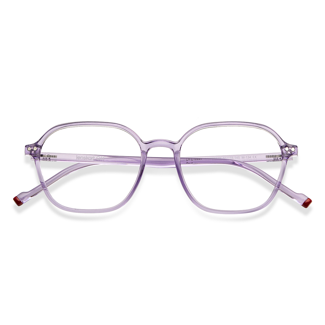 Lenskart Air Online Purple Transparent Full Rim Geometric left side