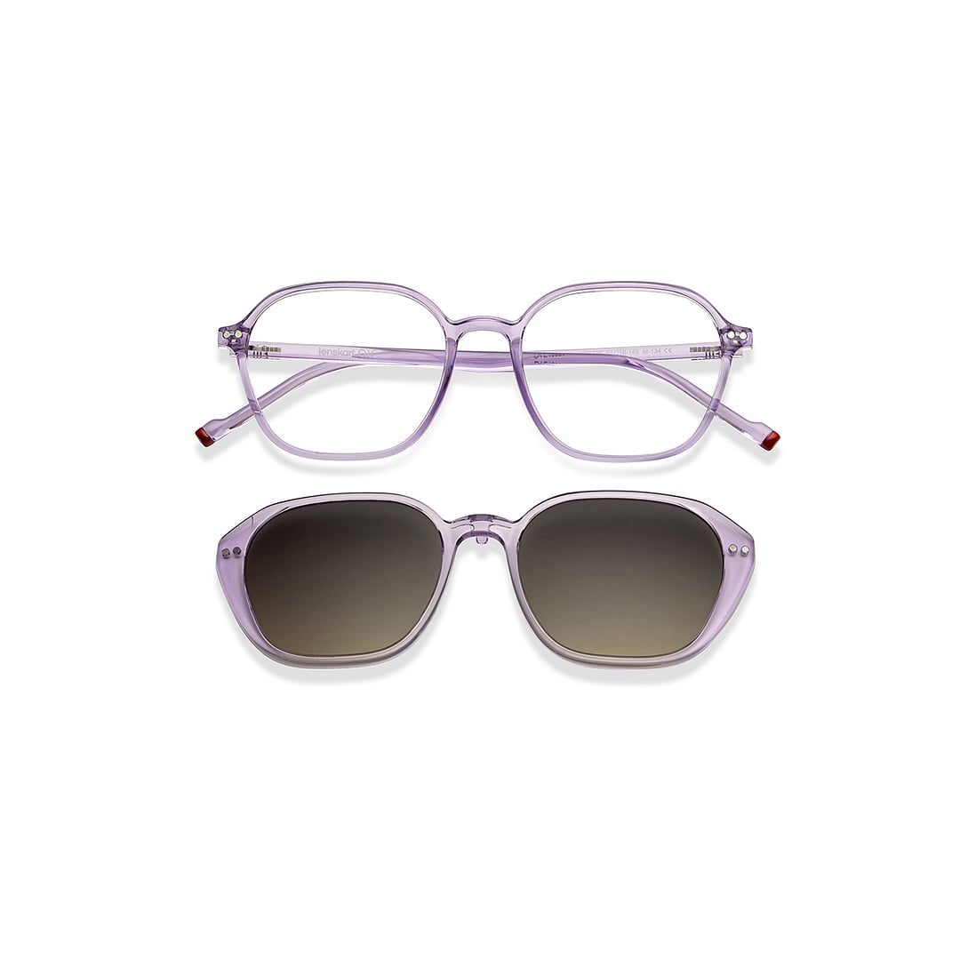 Lenskart Air Online Purple Transparent Full Rim Geometric right side