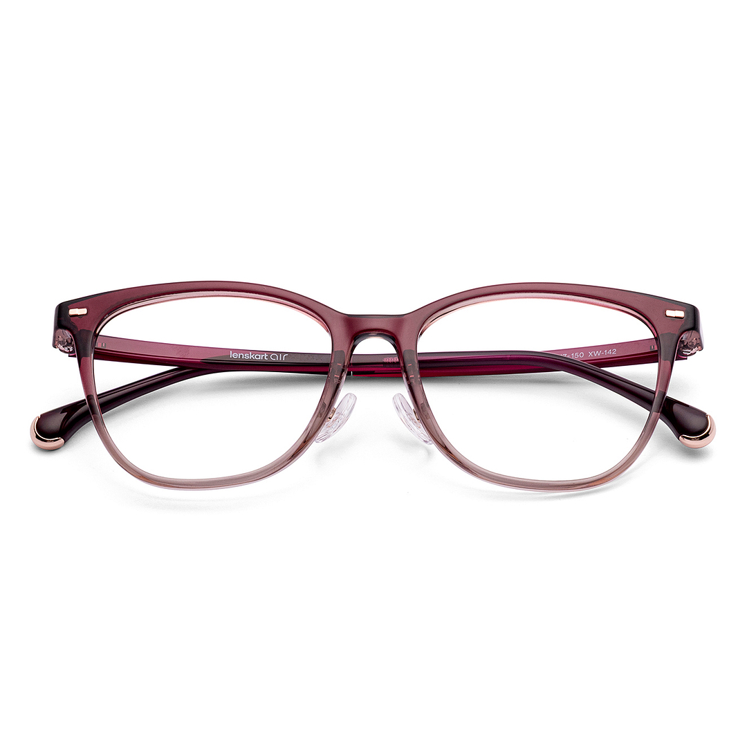 Lenskart Air Red Full Rim Cat Eye left side