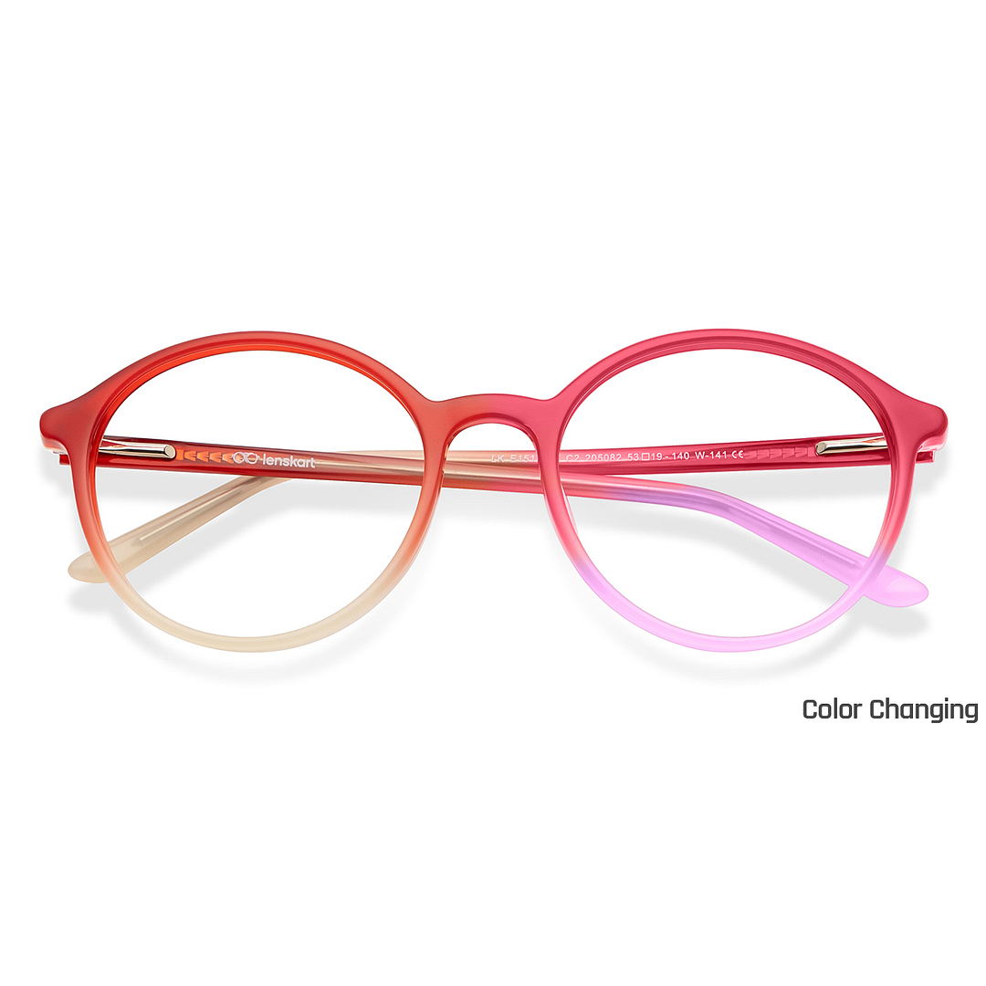 Lenskart Red Full Rim Round left side