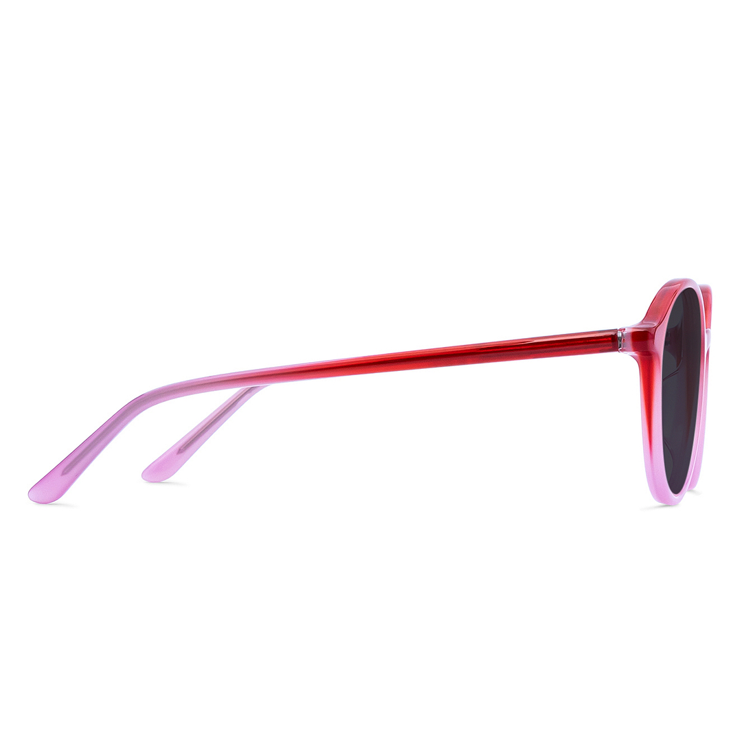 Lenskart Red Full Rim Round left side