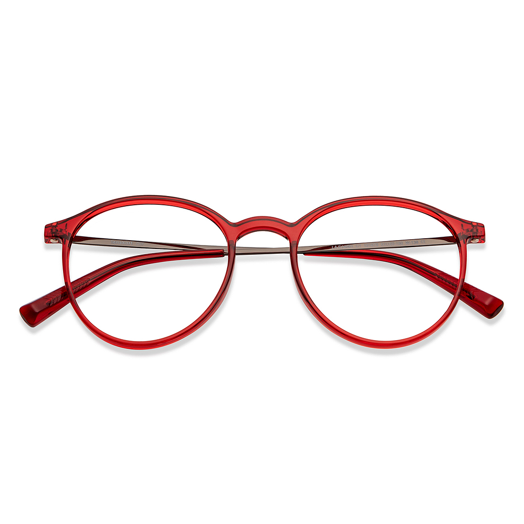 Lenskart Air Online Red Full Rim Round left side