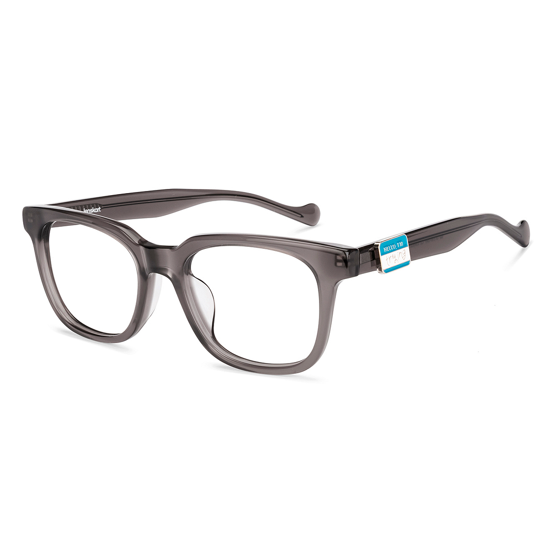 Lenskart Transparent Grey Full Rim Square right side
