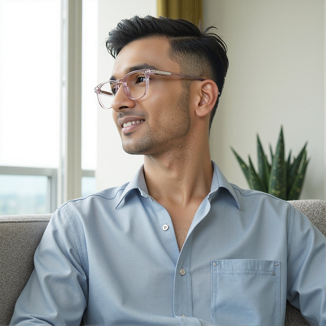 Lenskart Hustlr Rose-Ace Full Rim Square left side