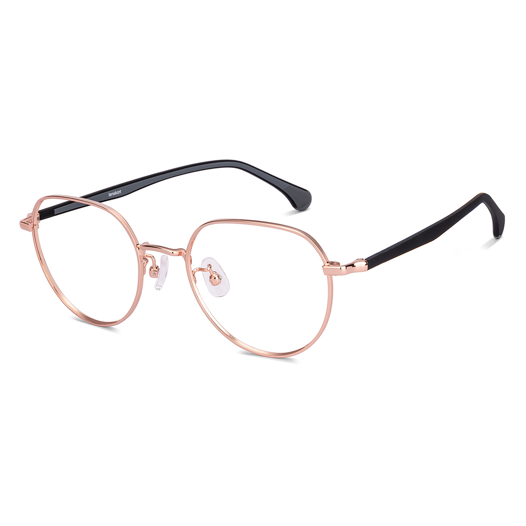 Lenskart Rose Gold Full Rim Round left side