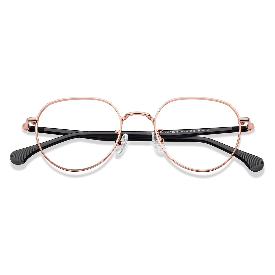 Lenskart Rose Gold Full Rim Round left side