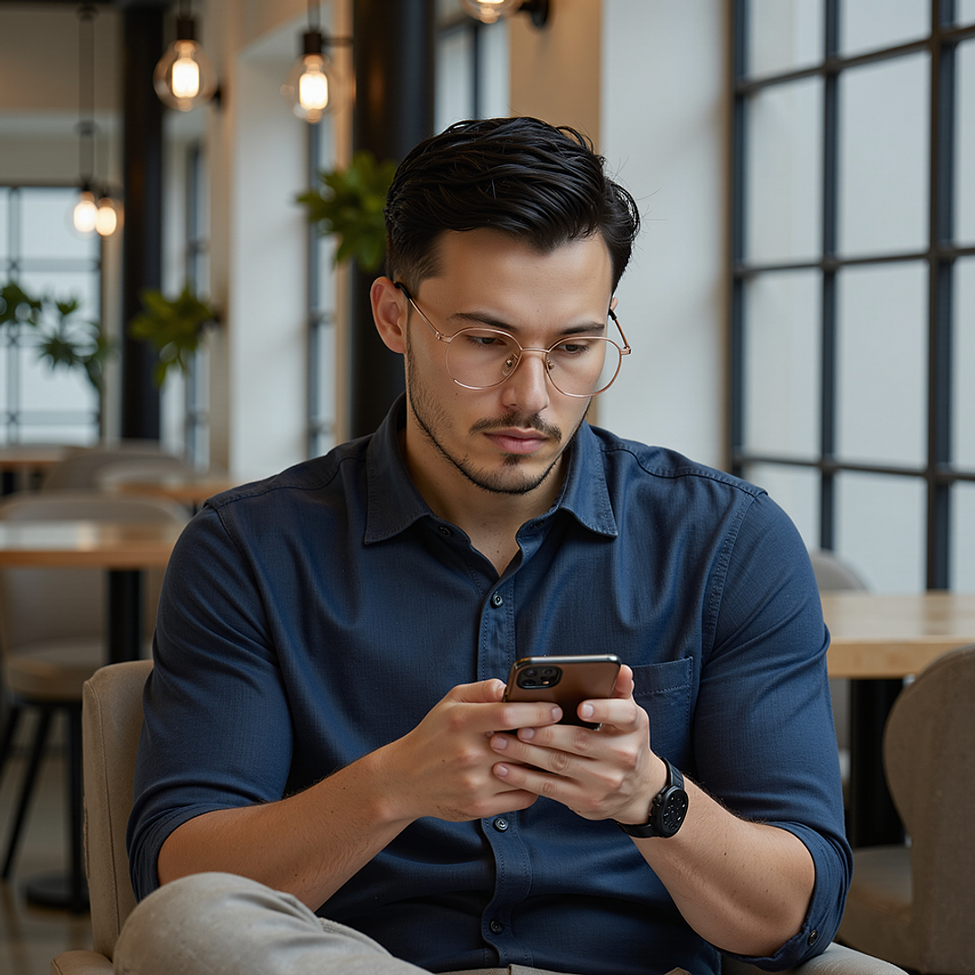 Lenskart Rose Gold Full Rim Hexagonal left side