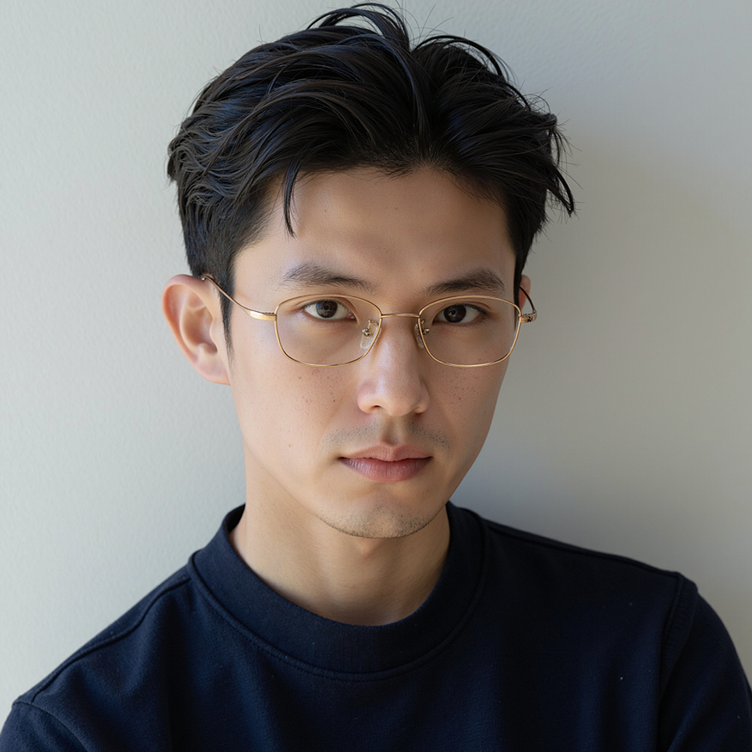 Lenskart Rose Gold Full Rim Rectangle left side