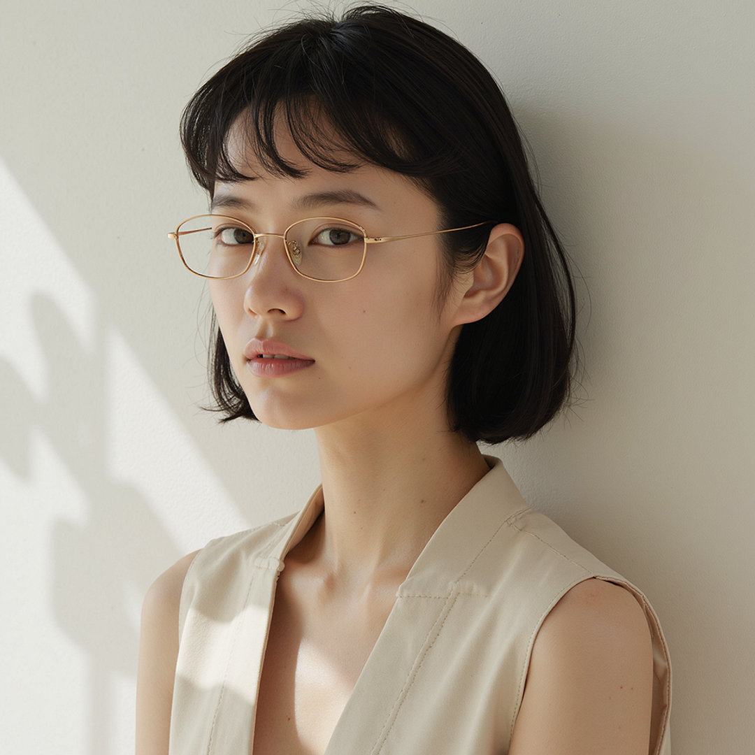 Lenskart Rose Gold Full Rim Rectangle right side