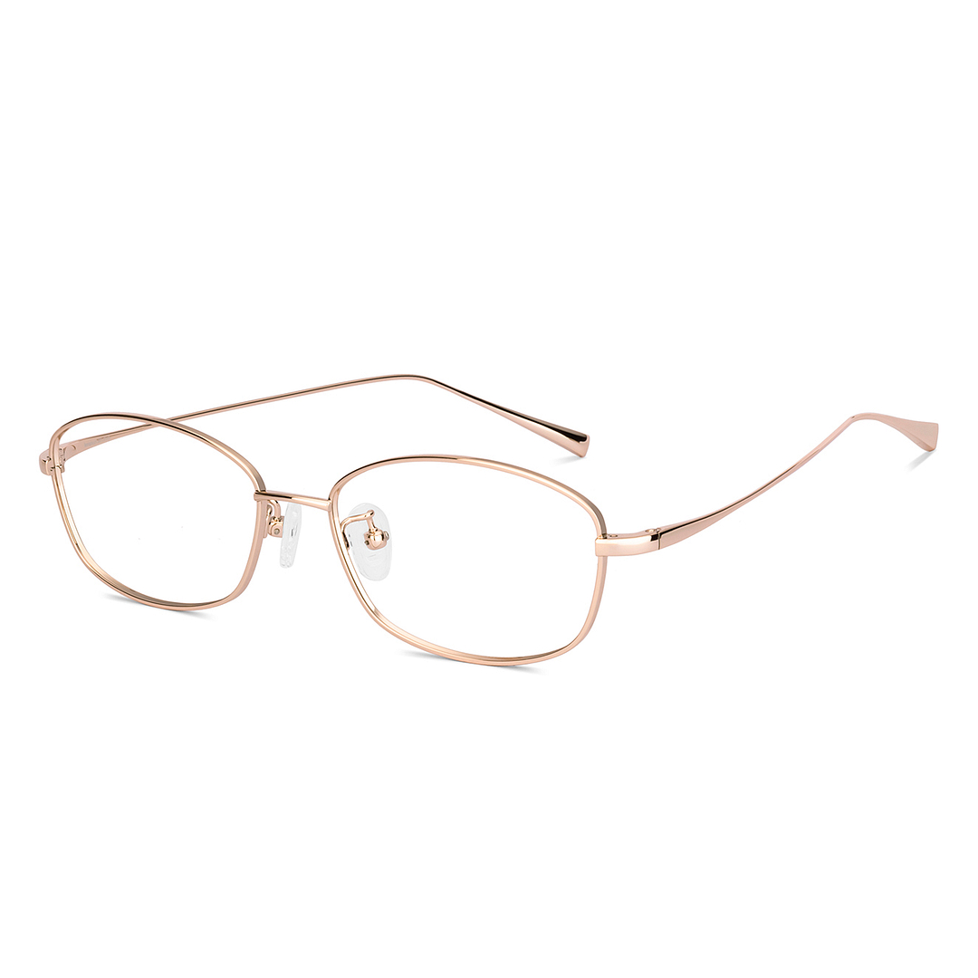 Lenskart Rose Gold Full Rim Rectangle right side