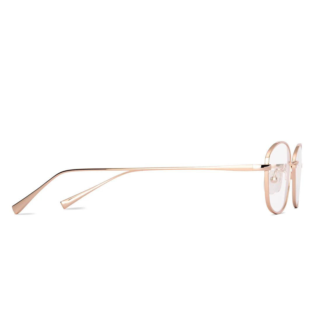 Lenskart Rose Gold Full Rim Rectangle left side