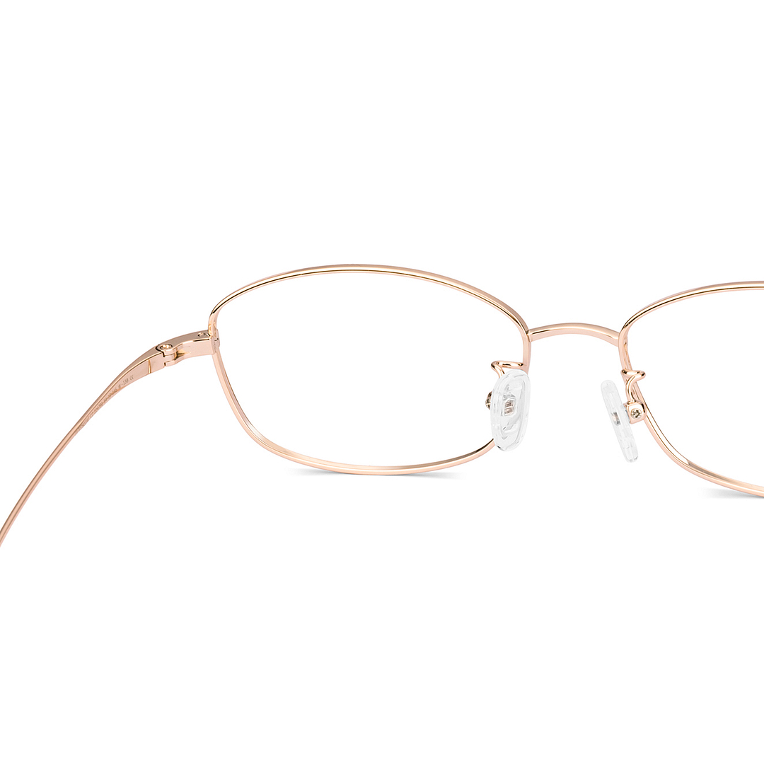 Lenskart Rose Gold Full Rim Rectangle right side