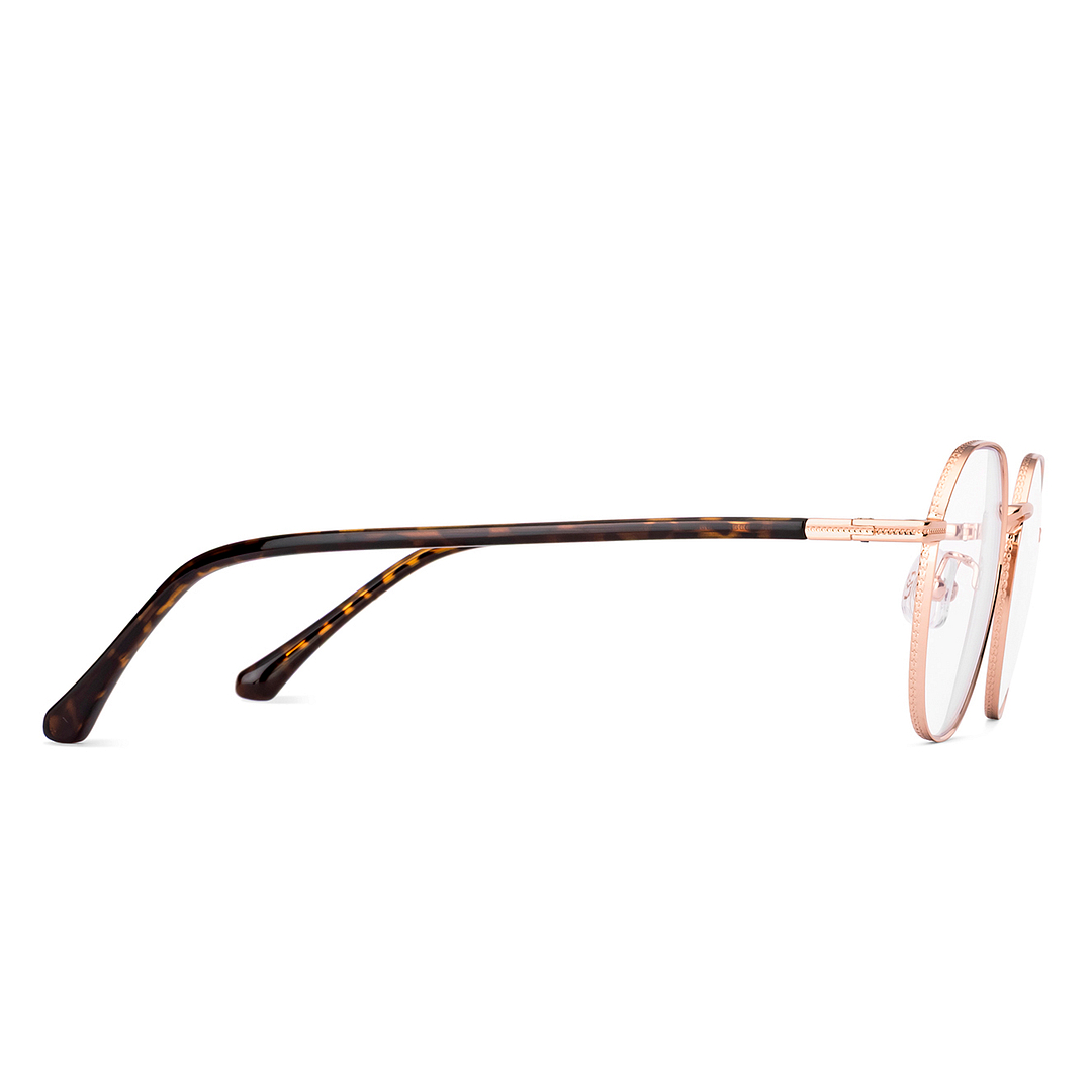 Lenskart Air Rose Gold Full Rim Round left side