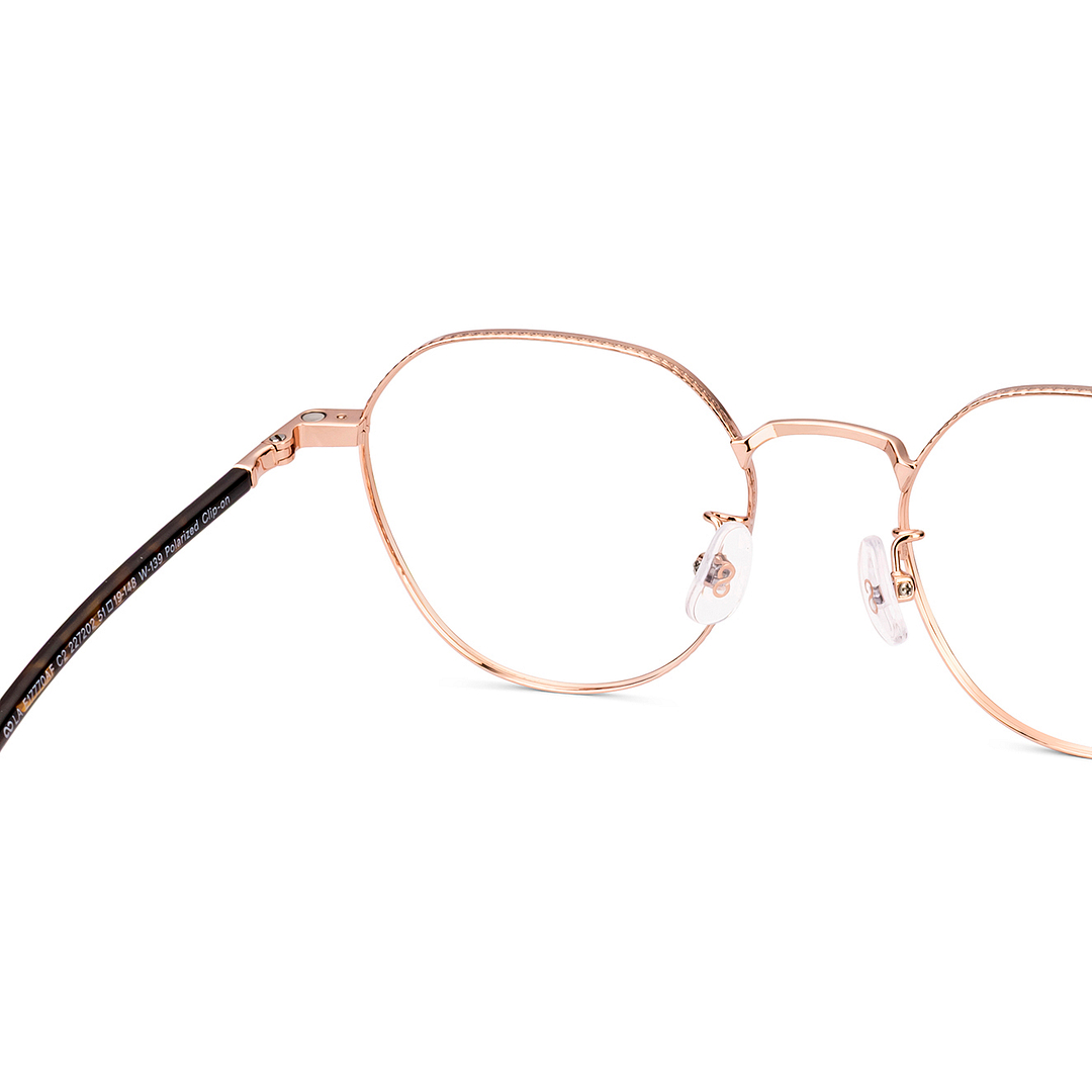 Lenskart Air Rose Gold Full Rim Round right side