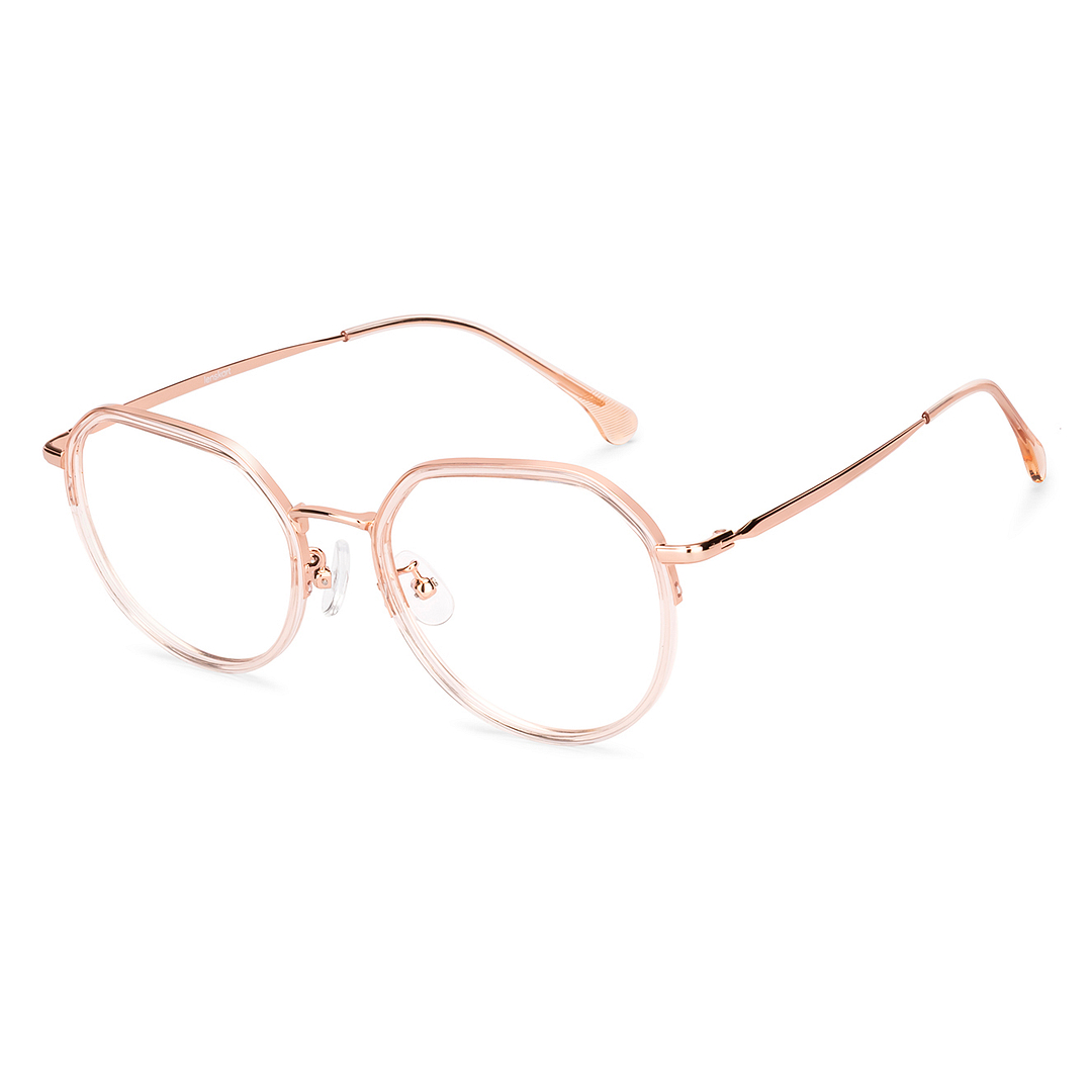 Lenskart Air Rose Gold Full Rim Round left side