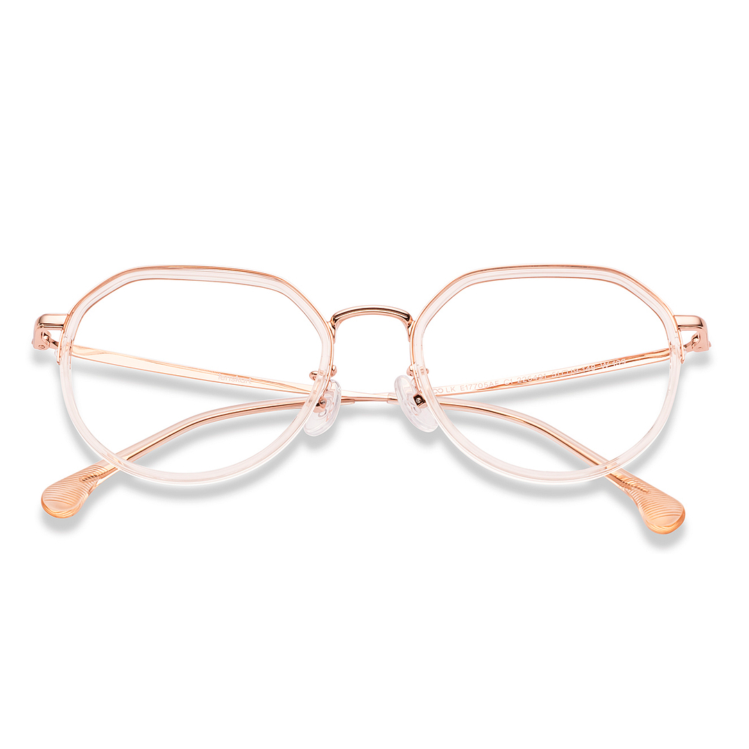 Lenskart Air Rose Gold Full Rim Round left side