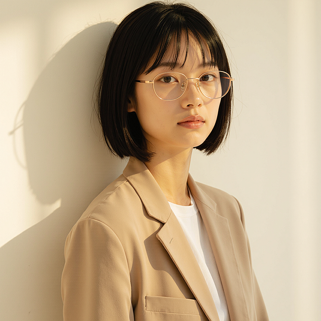 Lenskart Rose Gold Full Rim Round right side