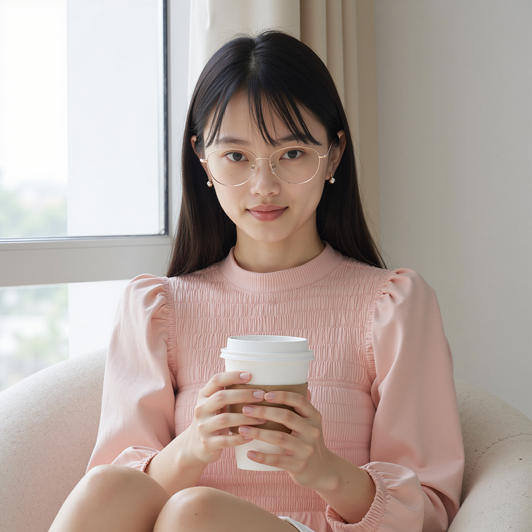 Lenskart Rose Gold Full Rim Round right side