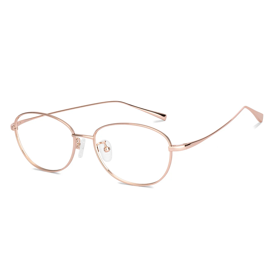 Lenskart Rose Gold Full Rim Round left side