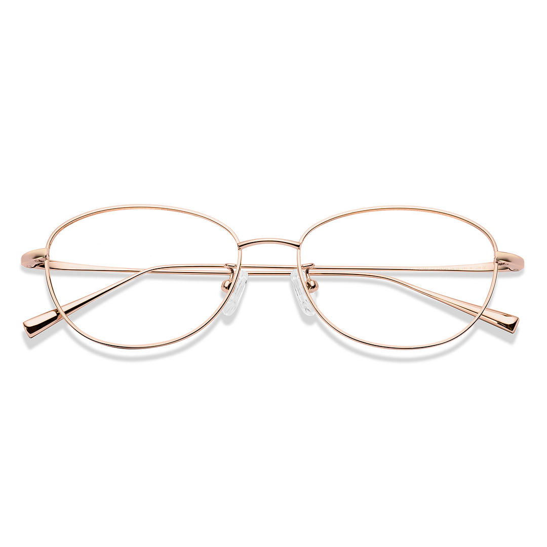 Lenskart Rose Gold Full Rim Round left side