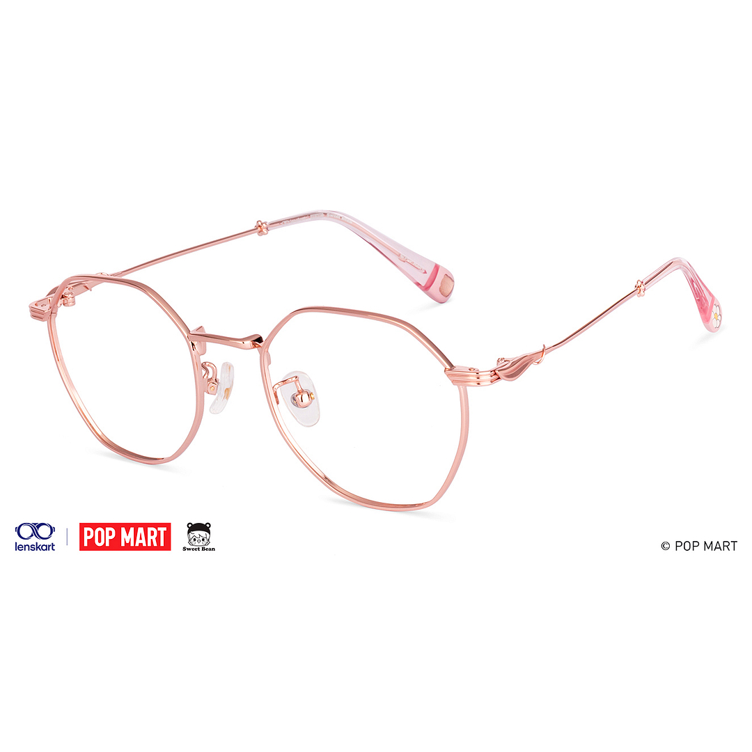 Lenskart Rose Gold Full Rim Round left side