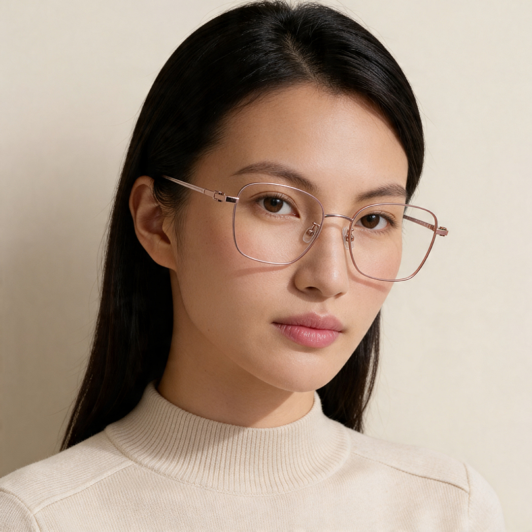 Buy Rose Gold Full Rim Square Lenskart Air SG Switch LA E17765AF